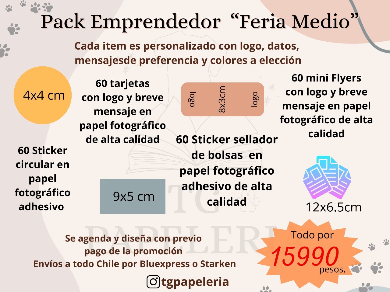 Pack emprendedor feria medio