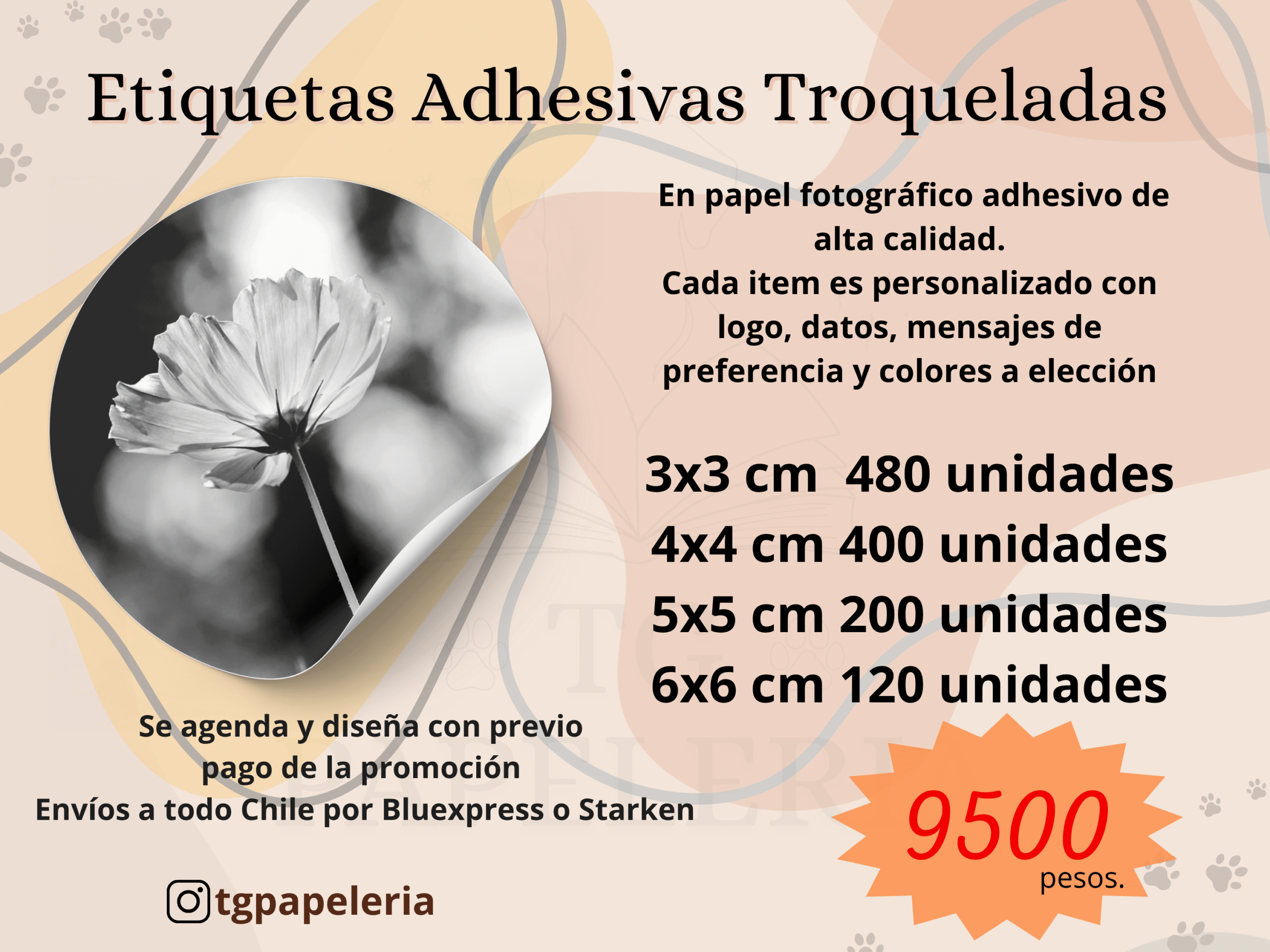 ETIQUETAS TROQUELADAS ADHESIVO RESISTENTE