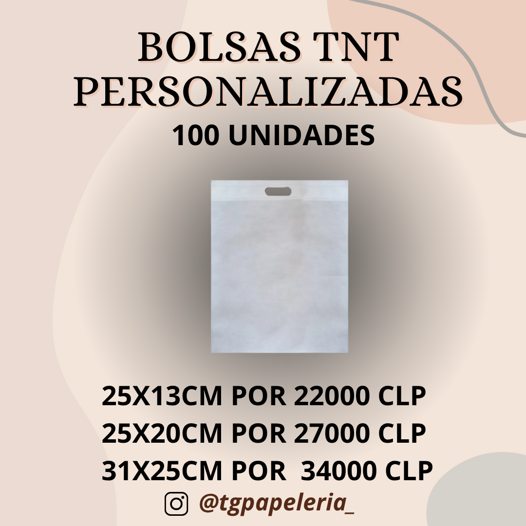 BOLSAS TNT PERSONALIZADAS 31X25 CM